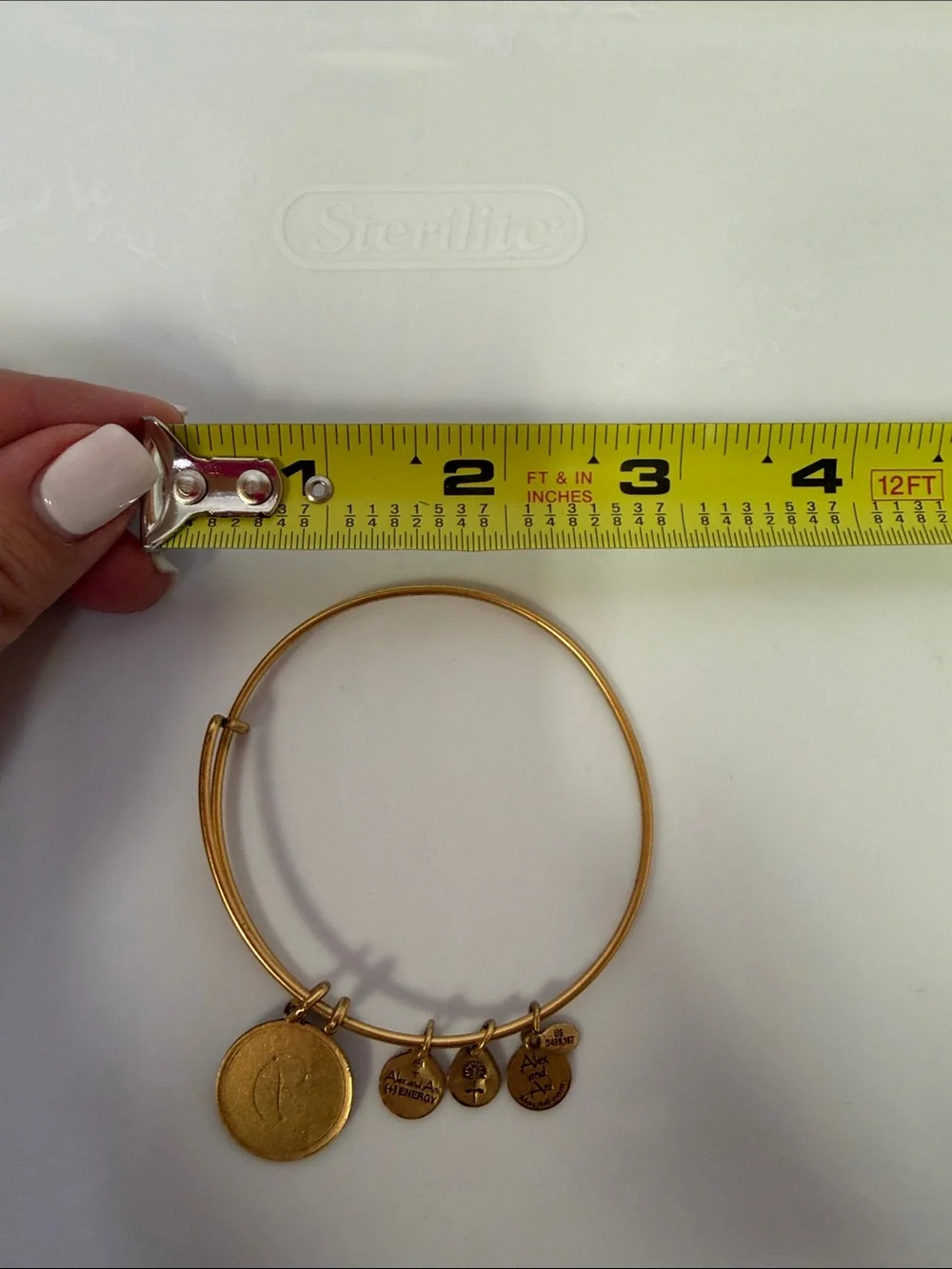 Alex and Ani Gold Initial D Charm Bangle with Coordinating Charms